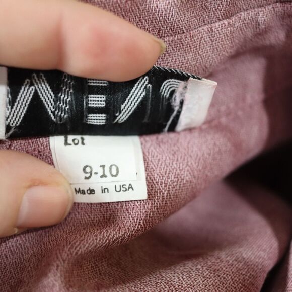 Menu Vintage 80s Tie Dye Purple Lavender Jumpsuit Belted Made in USA Size 10 - Picture 15 of 16